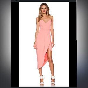 Lovers and Friends Pink asymmetric dress.